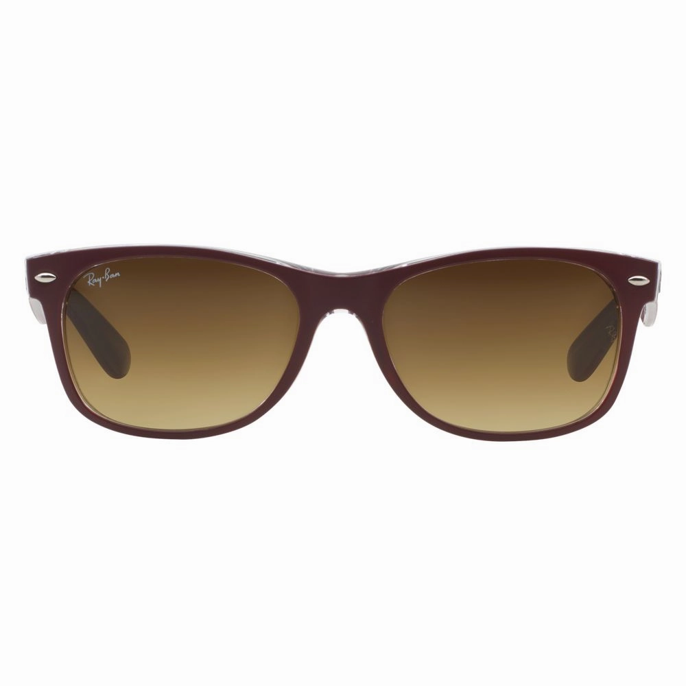 Ray-Ban 0RB2132 Men's Square Sunglasses Brown Gradient