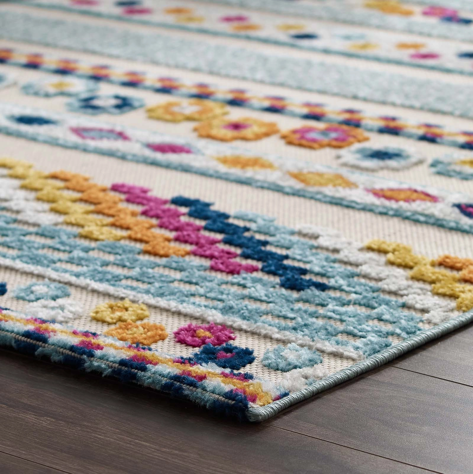 Reflect Cadhla Vintage Abstract Geometric Lattice Indoor and Outdoor Area Rug by Modway