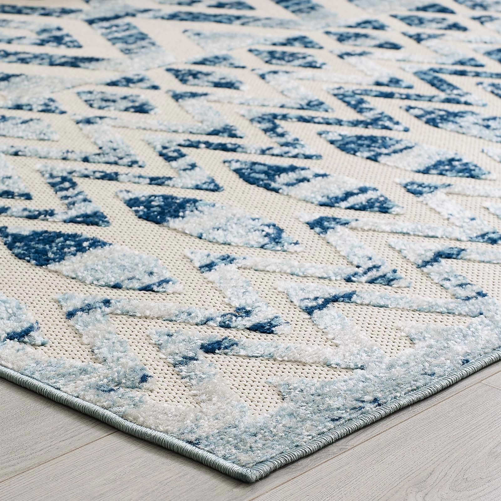 Reflect Tamako Diamond and Chevron Moroccan Trellis Indoor / Outdoor Area Rug by Modway