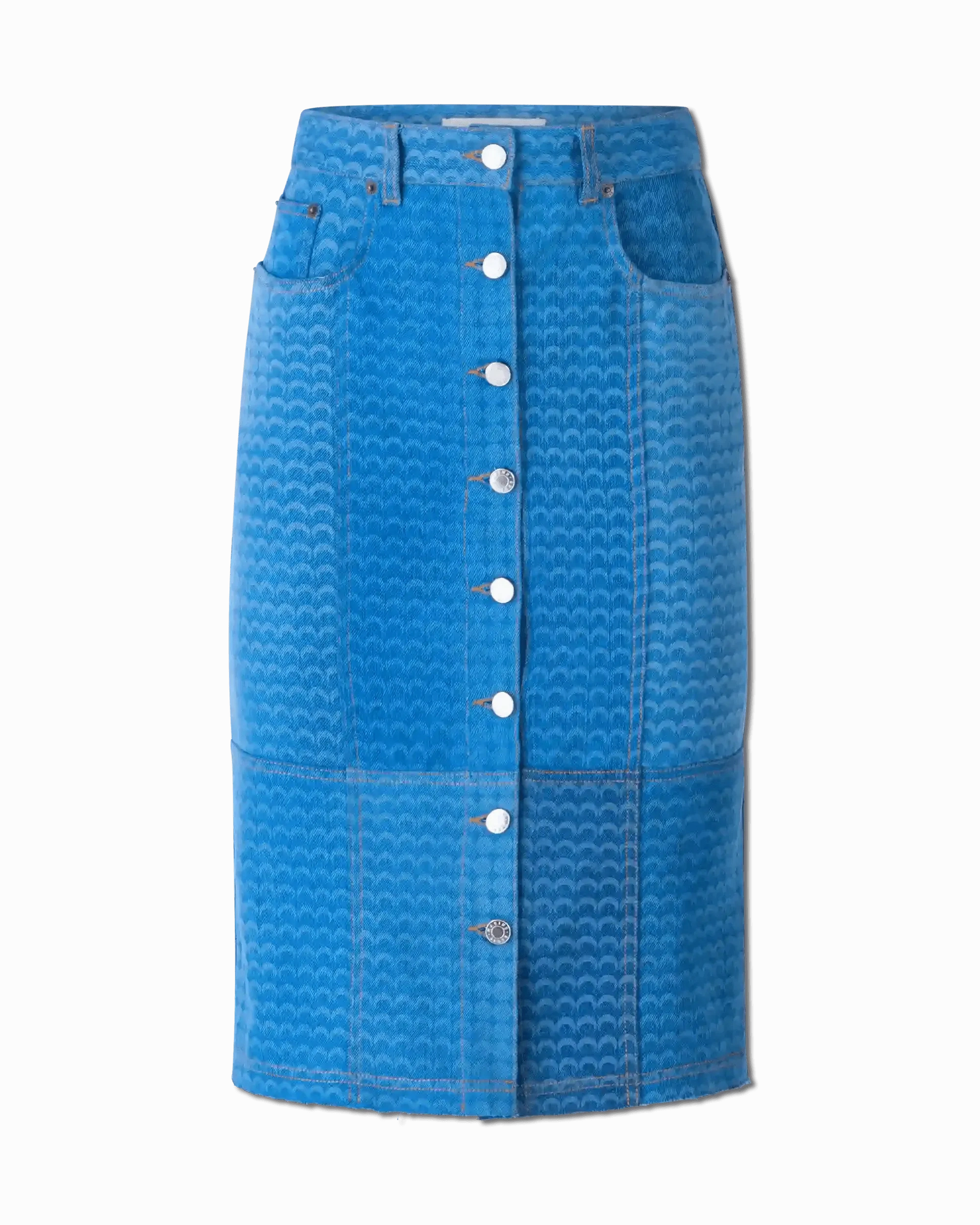 Regenerated Denim Moonfishskin Skirt