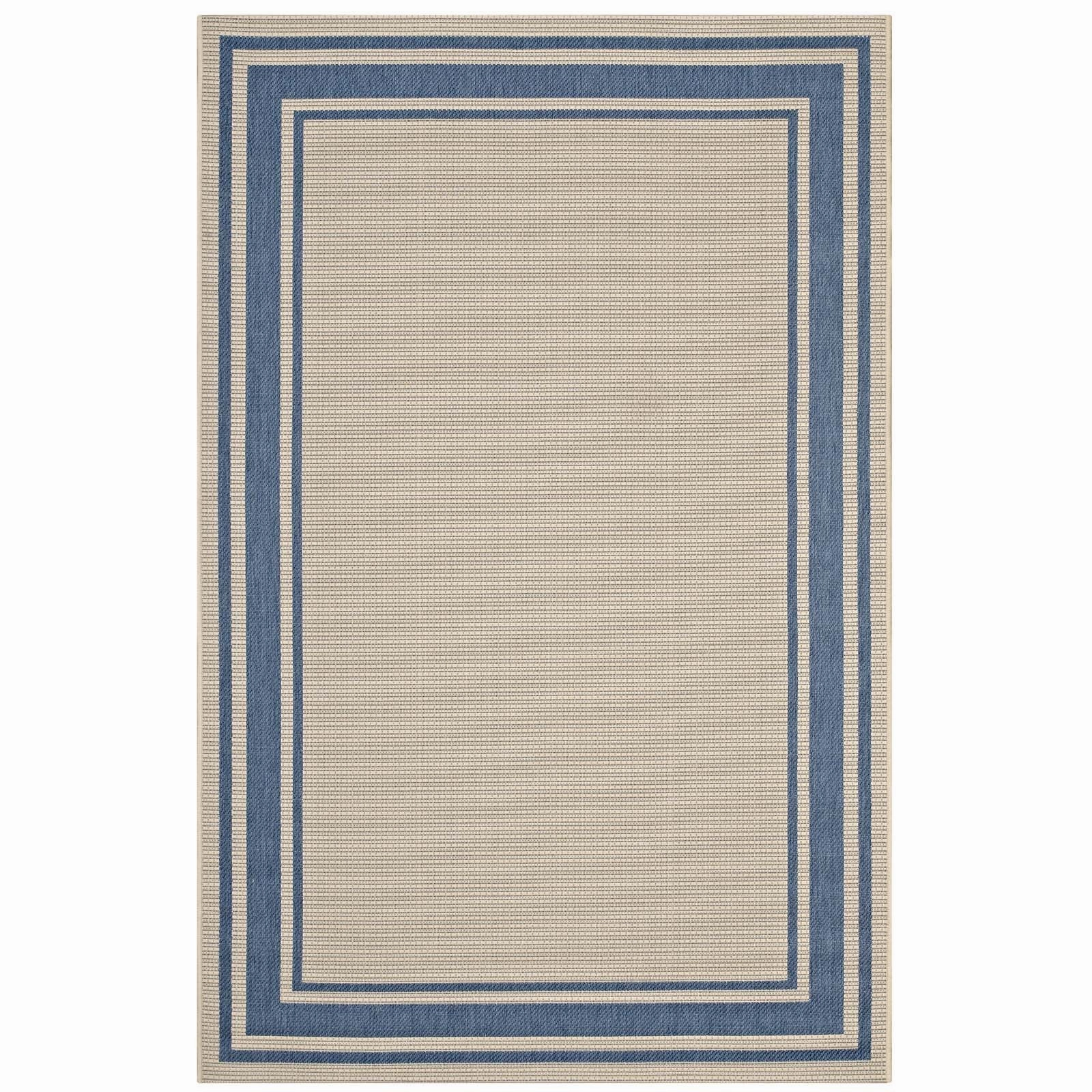 Rim Solid Border Indoor and Outdoor Area Rug by Modway