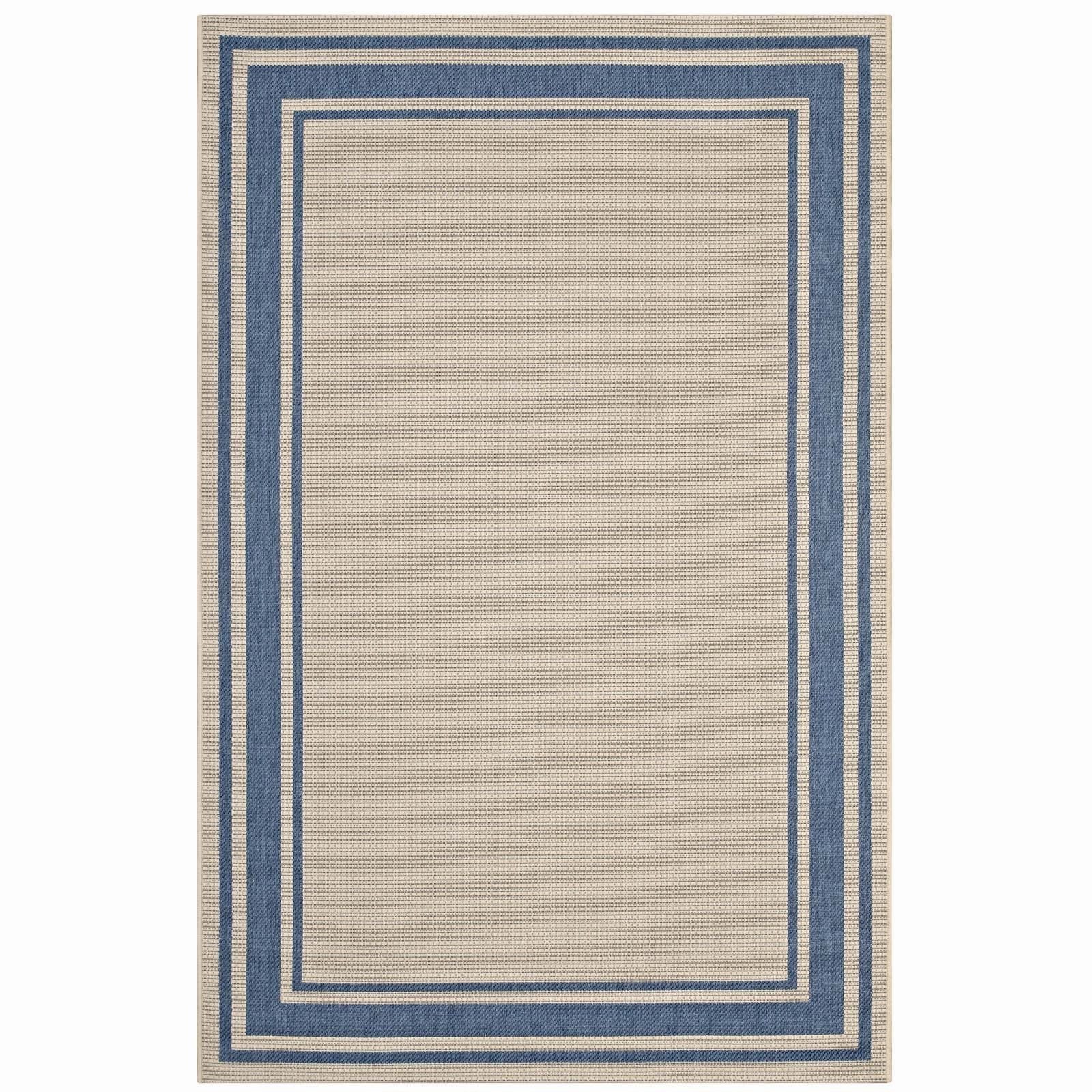 Rim Solid Border Indoor and Outdoor Area Rug by Modway