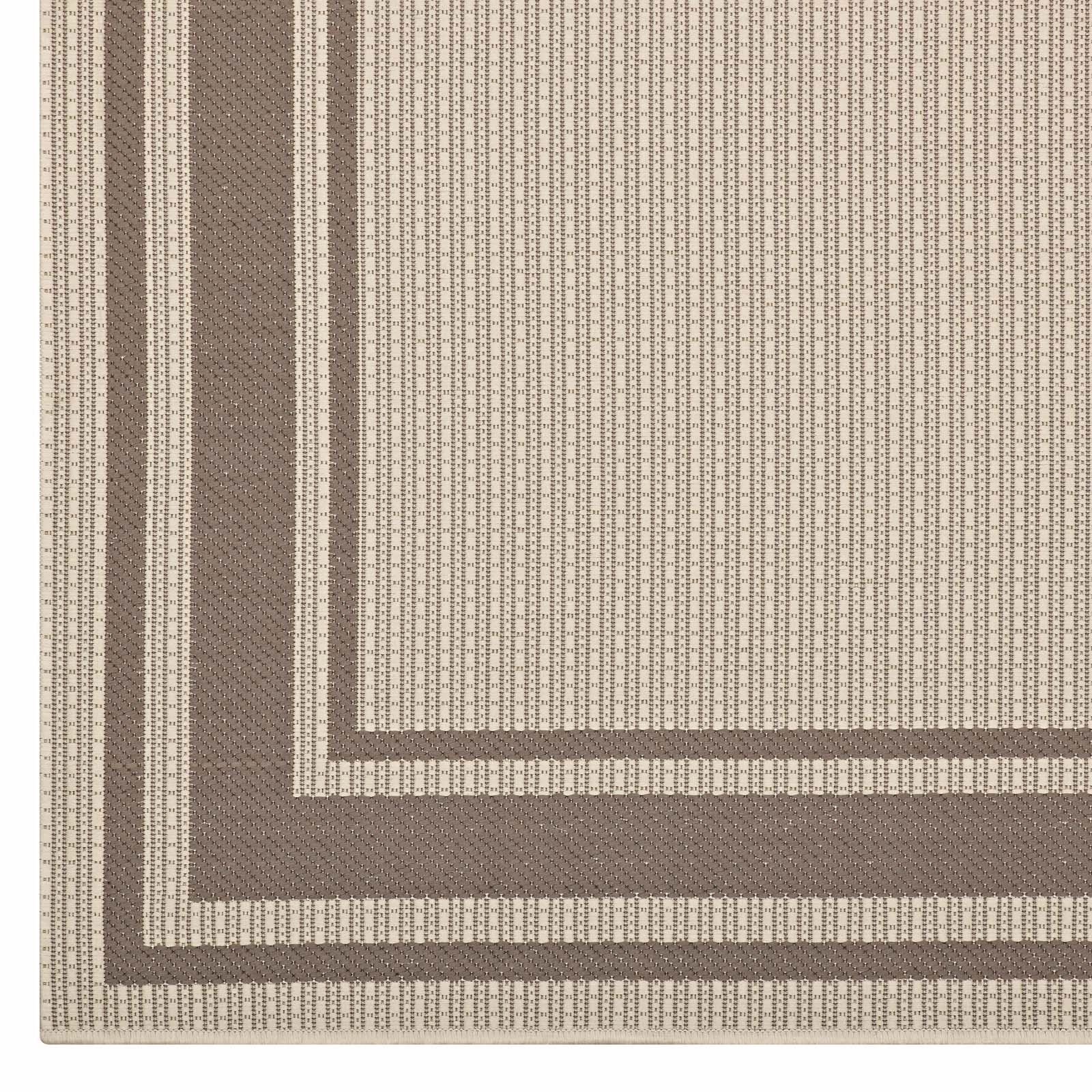 Rim Solid Border Indoor and Outdoor Area Rug by Modway