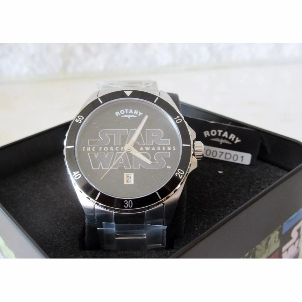 Rotary 7007D01 Star Wars Men's Wristwatch, Silver