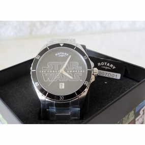 Rotary 7007D01 Star Wars Men's Wristwatch, Silver