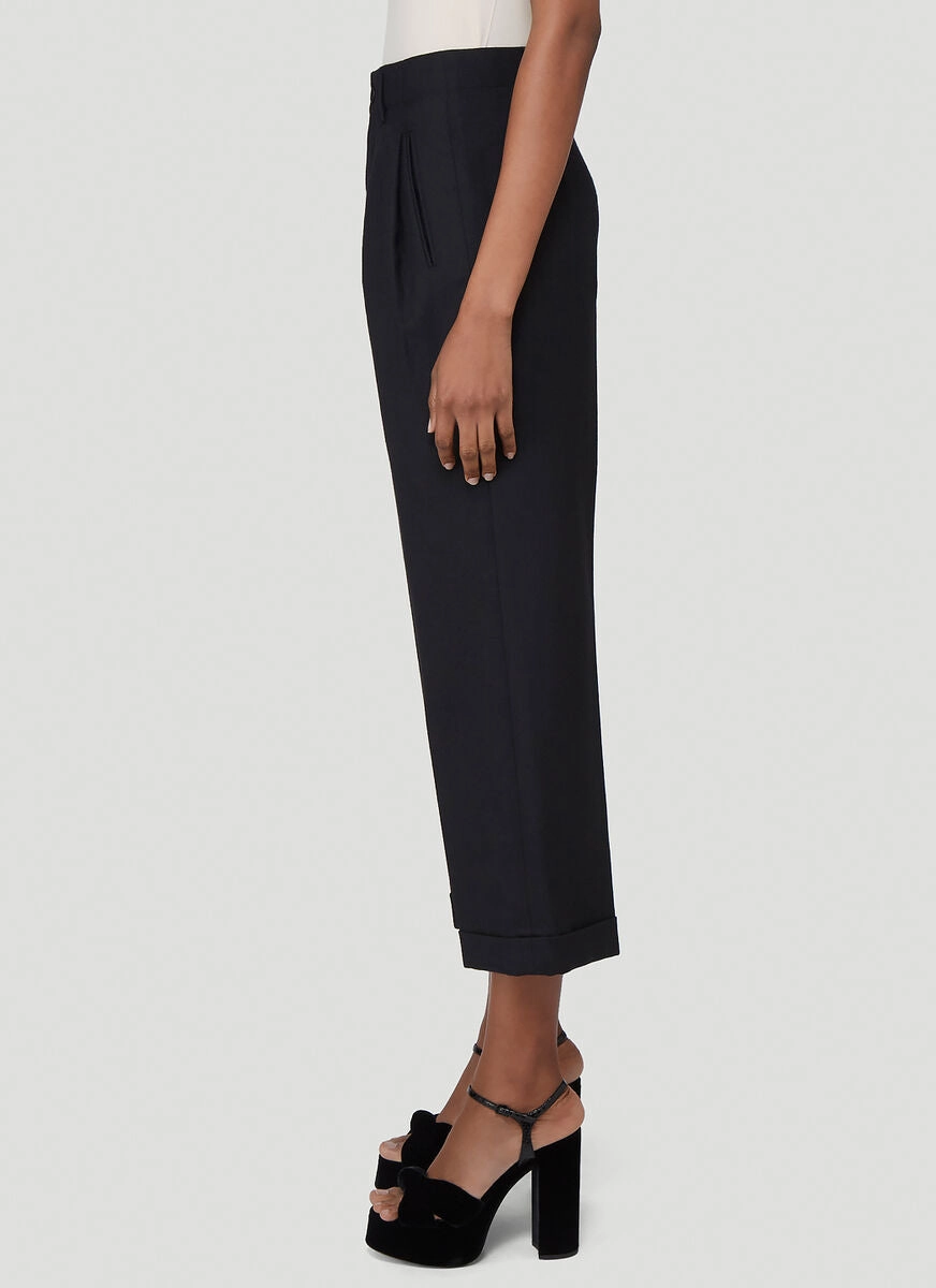 Saint Laurent Straight-Leg Cropped Trousers