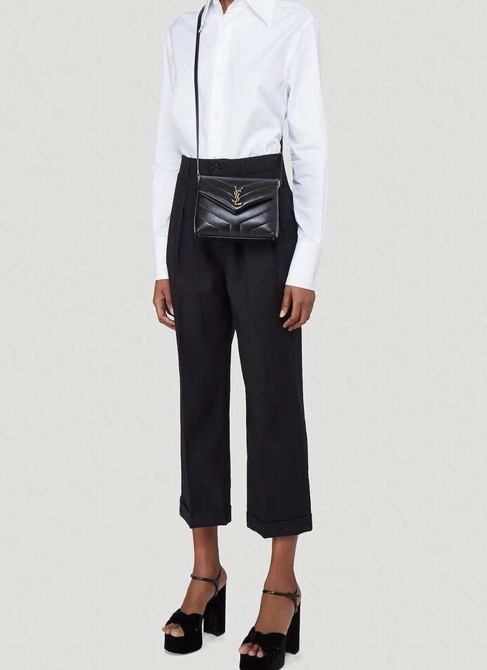 Saint Laurent Straight-Leg Cropped Trousers