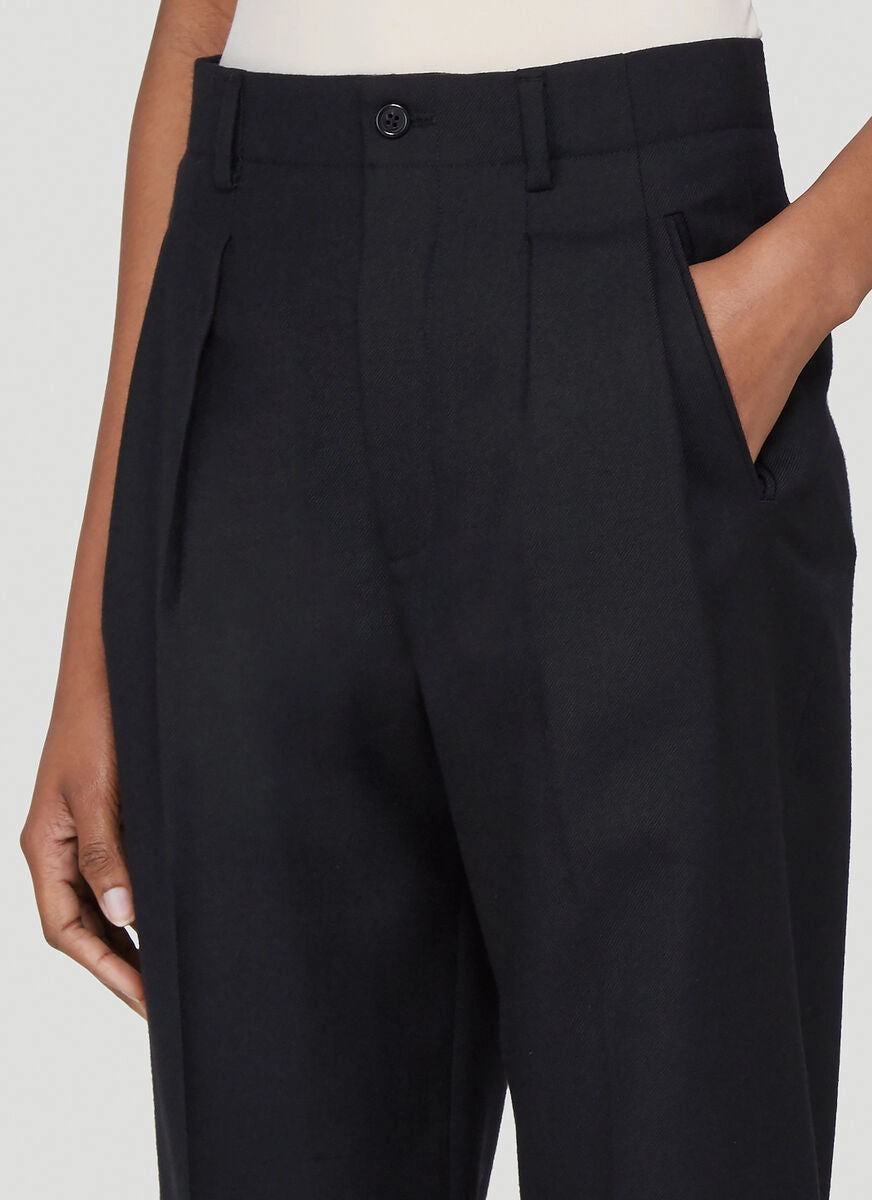 Saint Laurent Straight-Leg Cropped Trousers