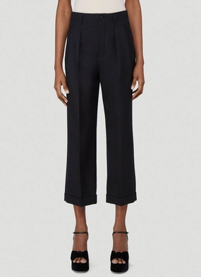 Saint Laurent Straight-Leg Cropped Trousers