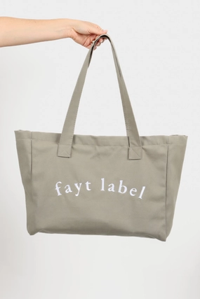 SAMPLE - FAYT TOTE BAG KHAKI LARGE (OIL MARK)