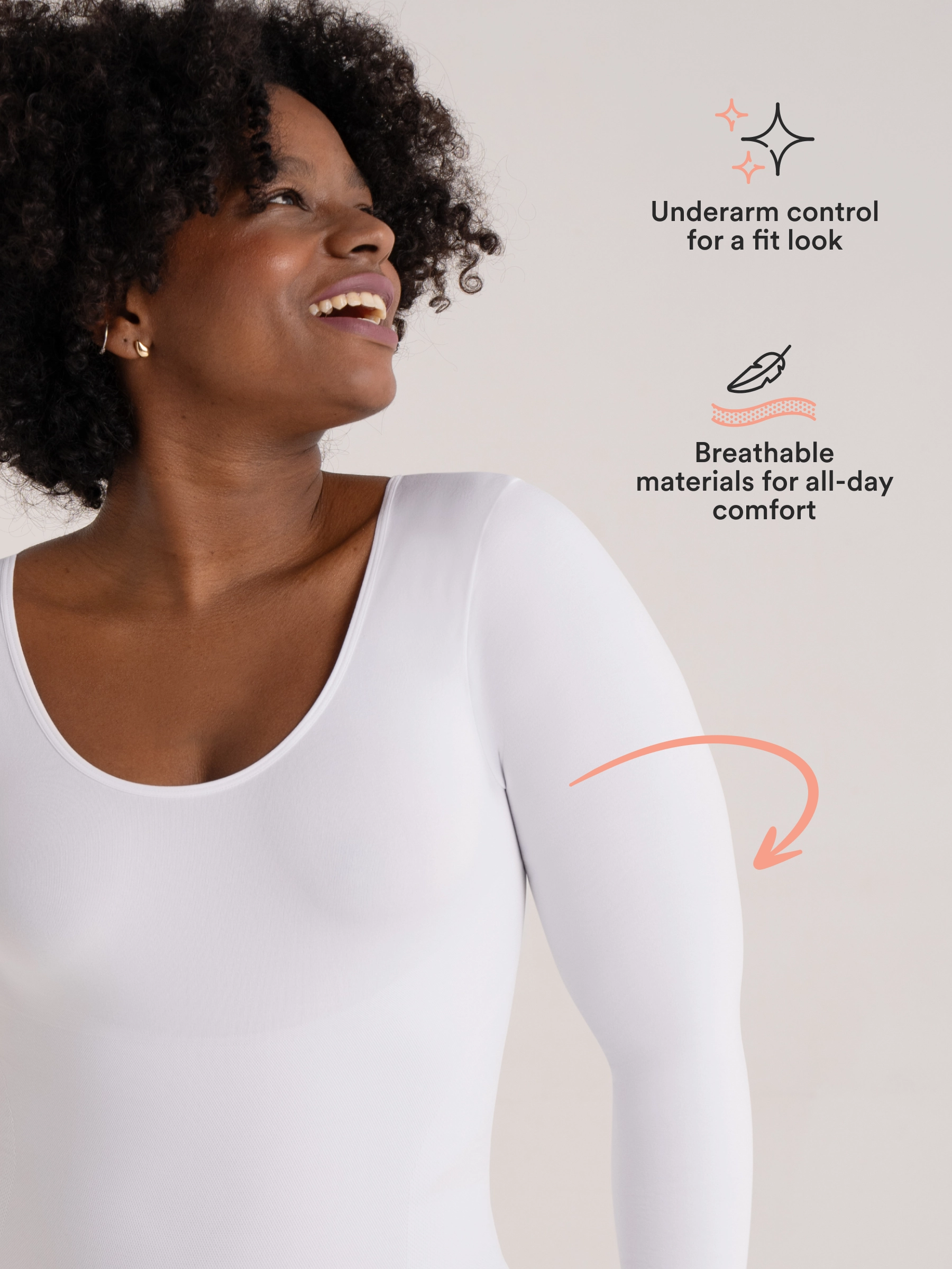 Shapermint Essentials All Day Every Day Long Sleeve Shaping T-Shirt