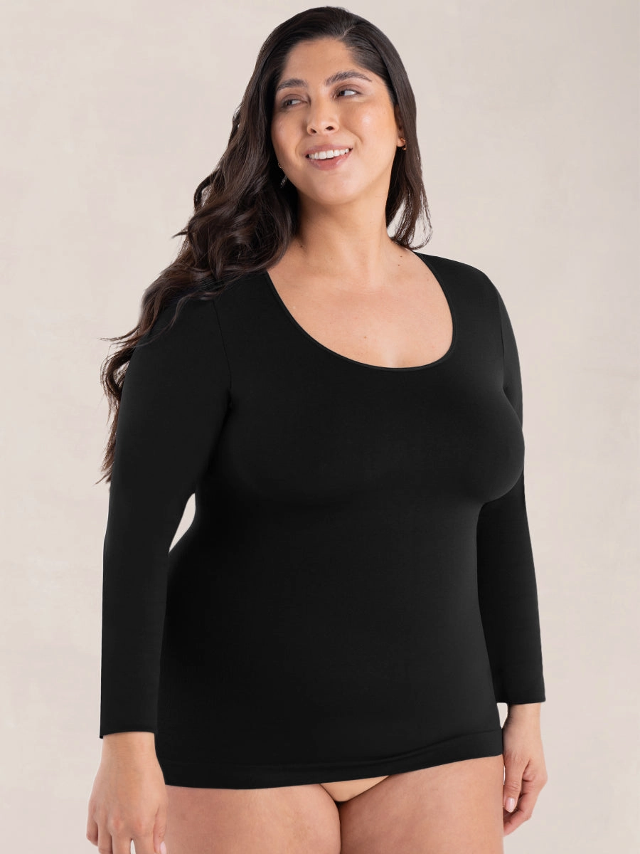 Shapermint Essentials All Day Every Day Long Sleeve Shaping T-Shirt