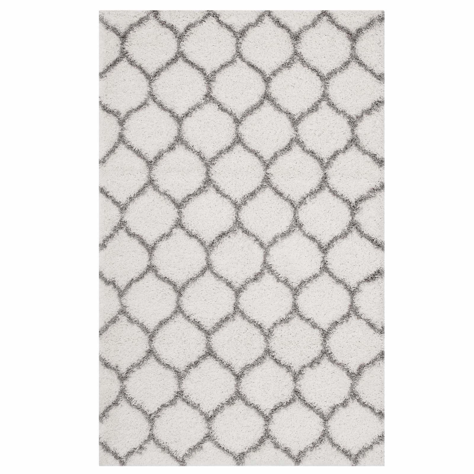 Solvea Moroccan Trellis Shag Area Rug by Modway