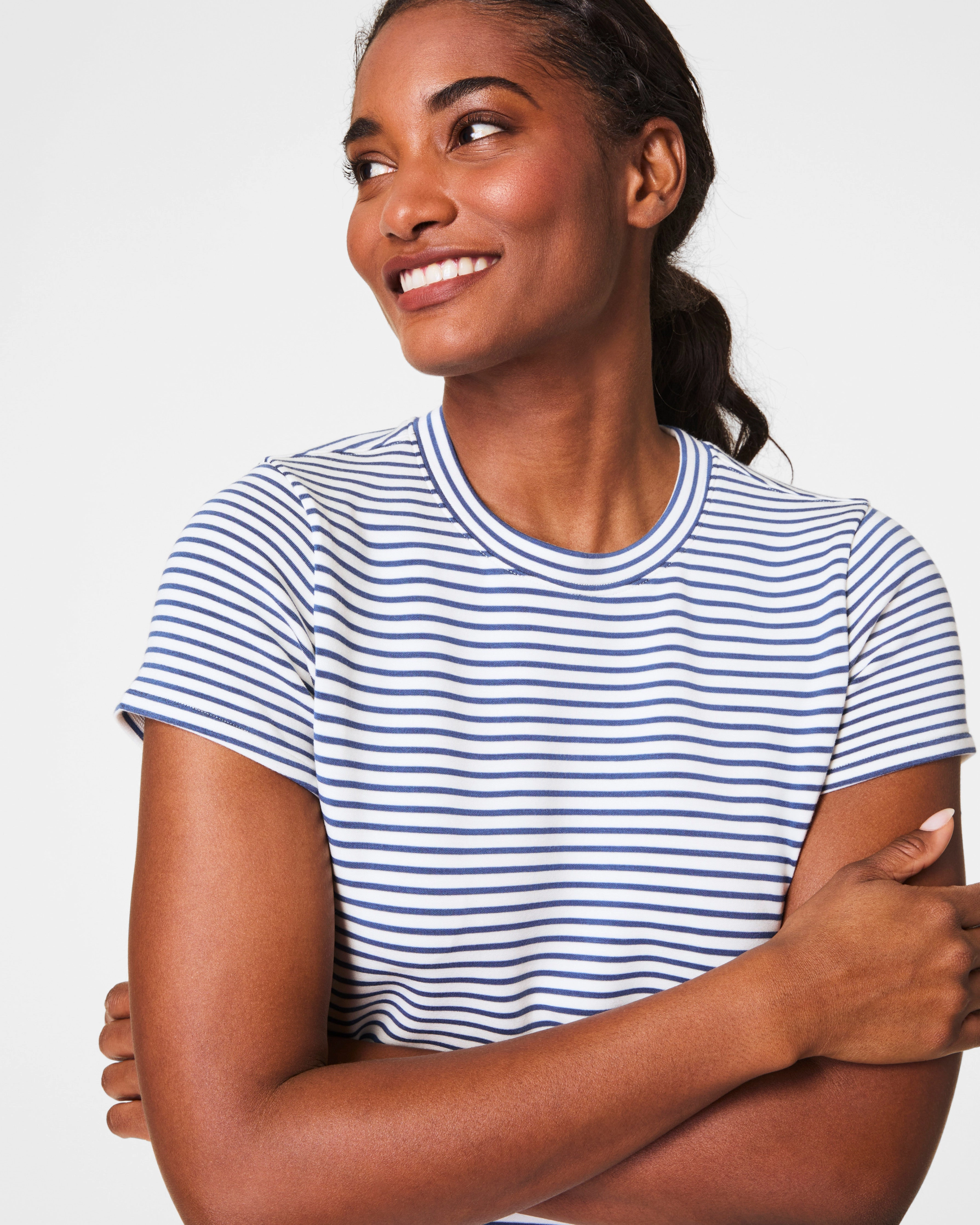 SPANX® AirEssentials Striped Maxi T-Shirt Dress