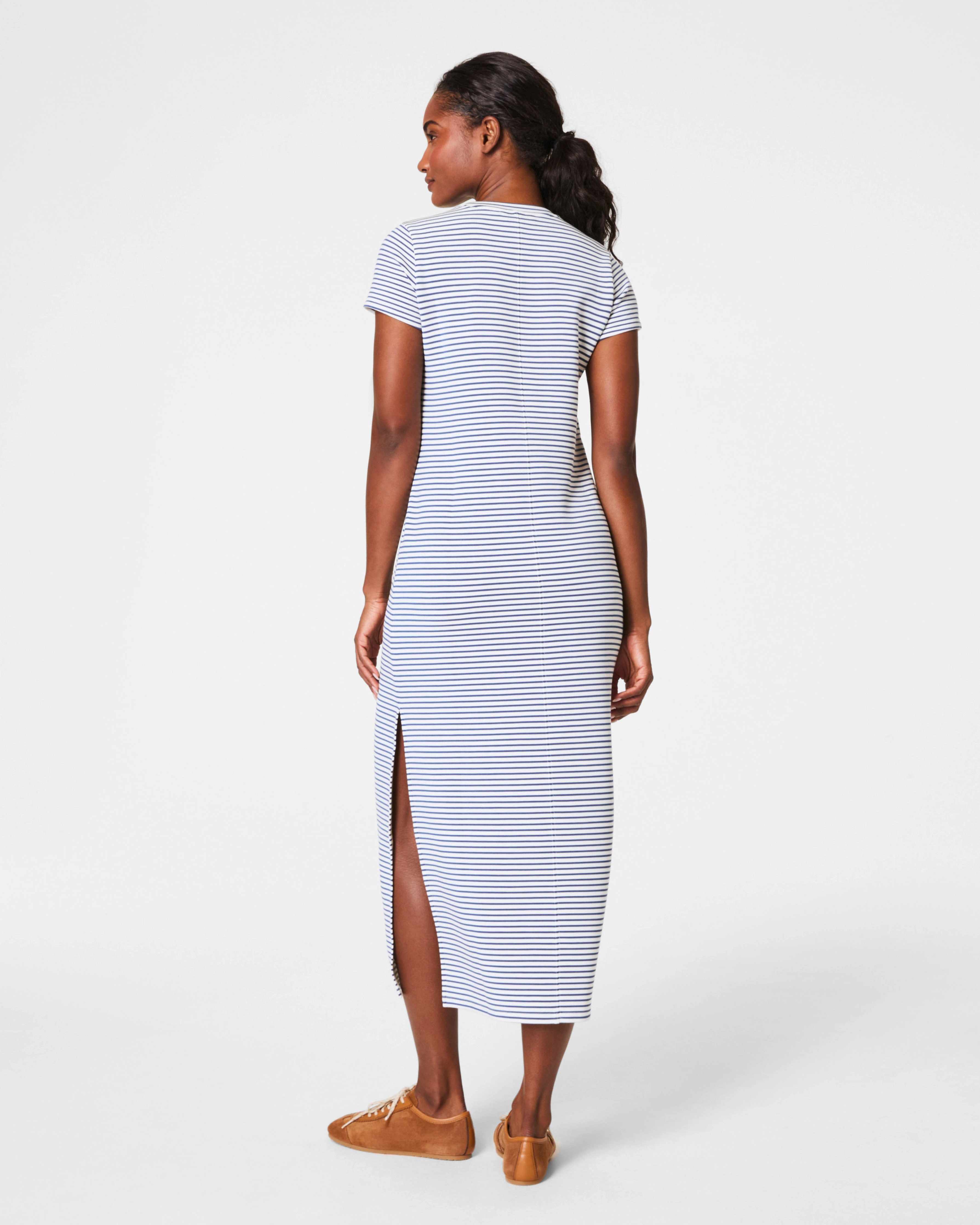 SPANX® AirEssentials Striped Maxi T-Shirt Dress
