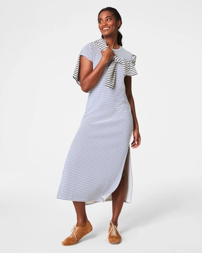 SPANX® AirEssentials Striped Maxi T-Shirt Dress