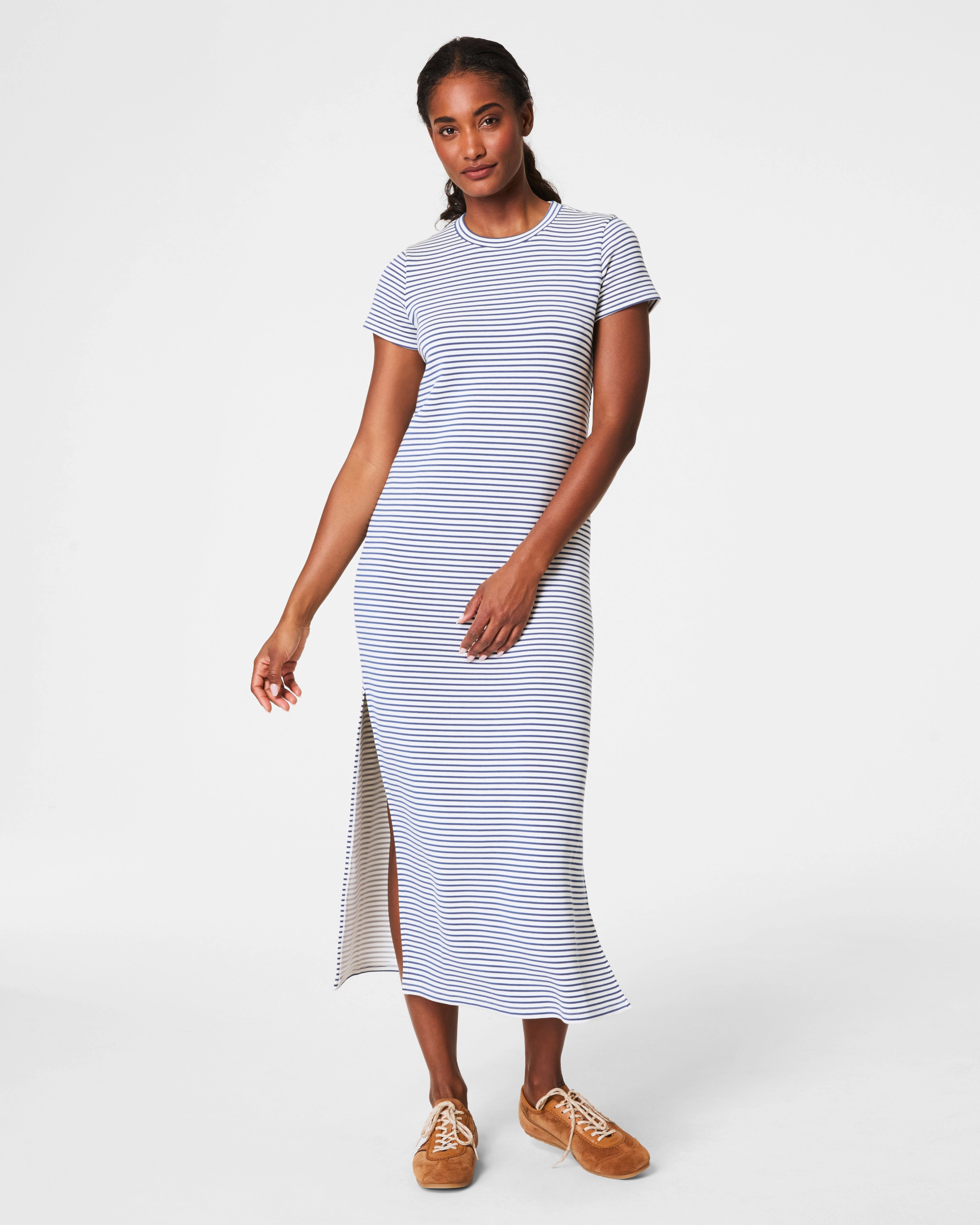 SPANX® AirEssentials Striped Maxi T-Shirt Dress
