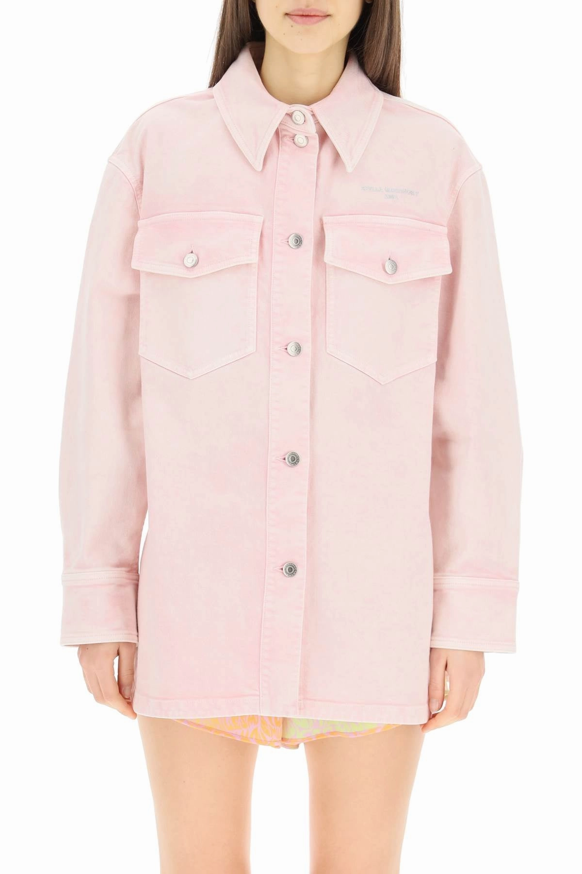 Stella McCartney Logo Detailed Buttoned Denim Jacket