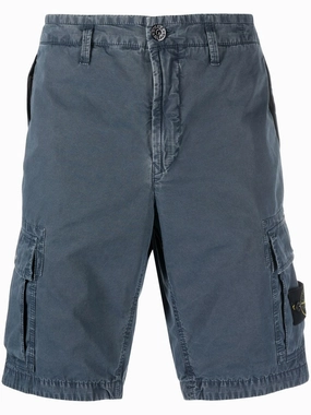 Stone Island Logo Patch Cargo Shorts