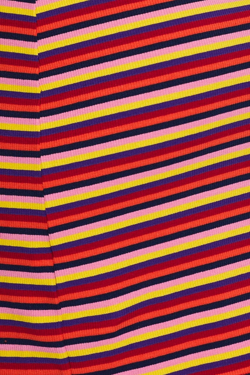 Stripe Wrap Dress Mini