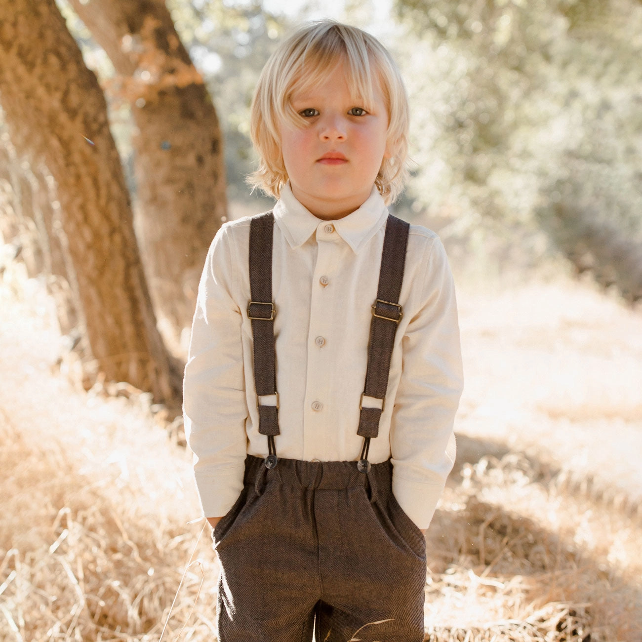 Suspender Pant - Heathered Black Melange - FINAL SALE