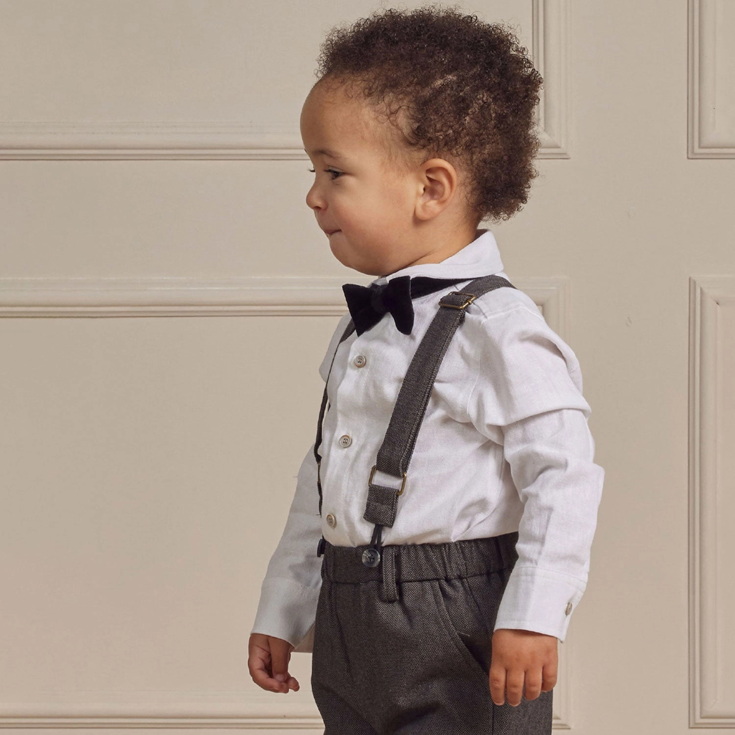 Suspender Pant - Heathered Black Melange - FINAL SALE