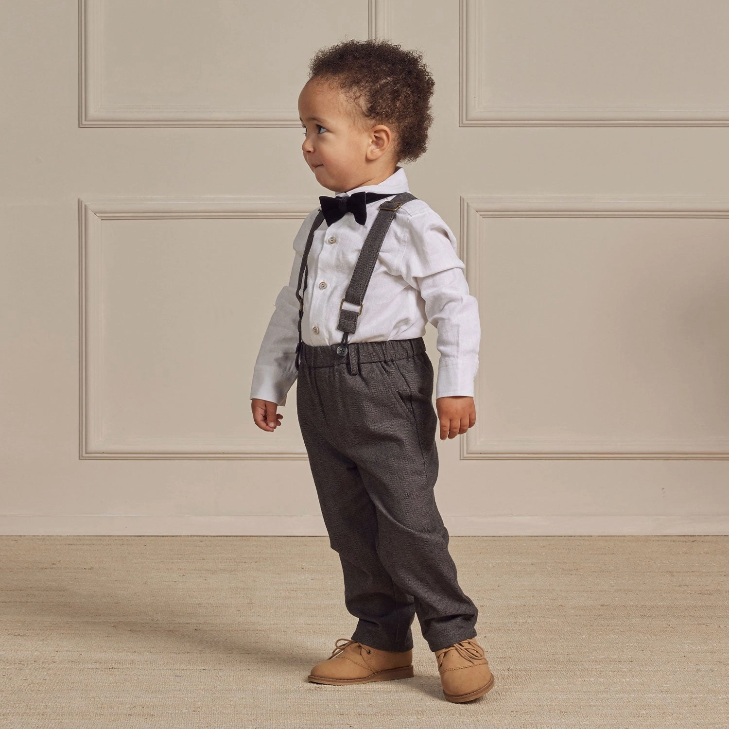 Suspender Pant - Heathered Black Melange - FINAL SALE