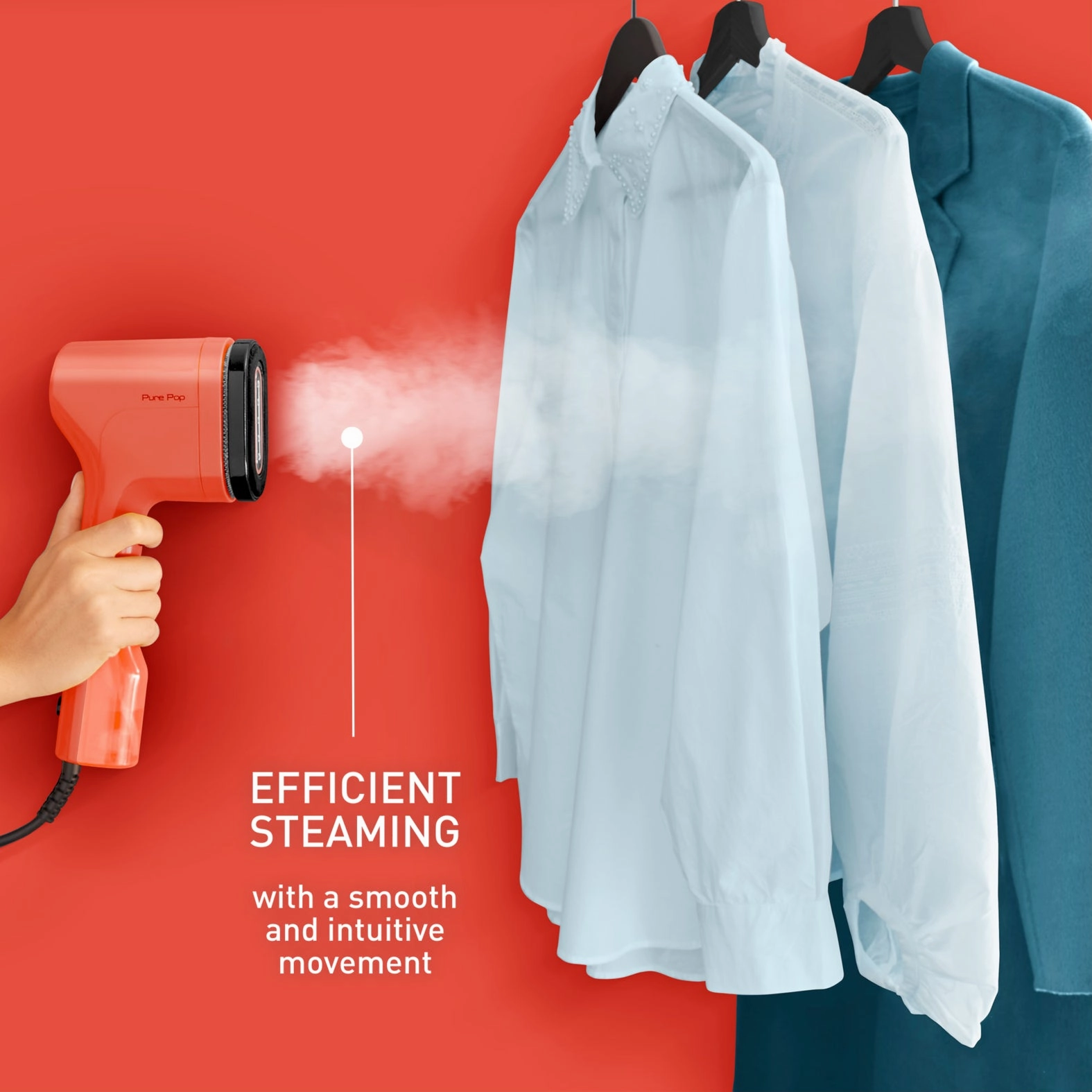 Tefal Pure Pop Handheld Garment Steamer DT2022 - Watermelon