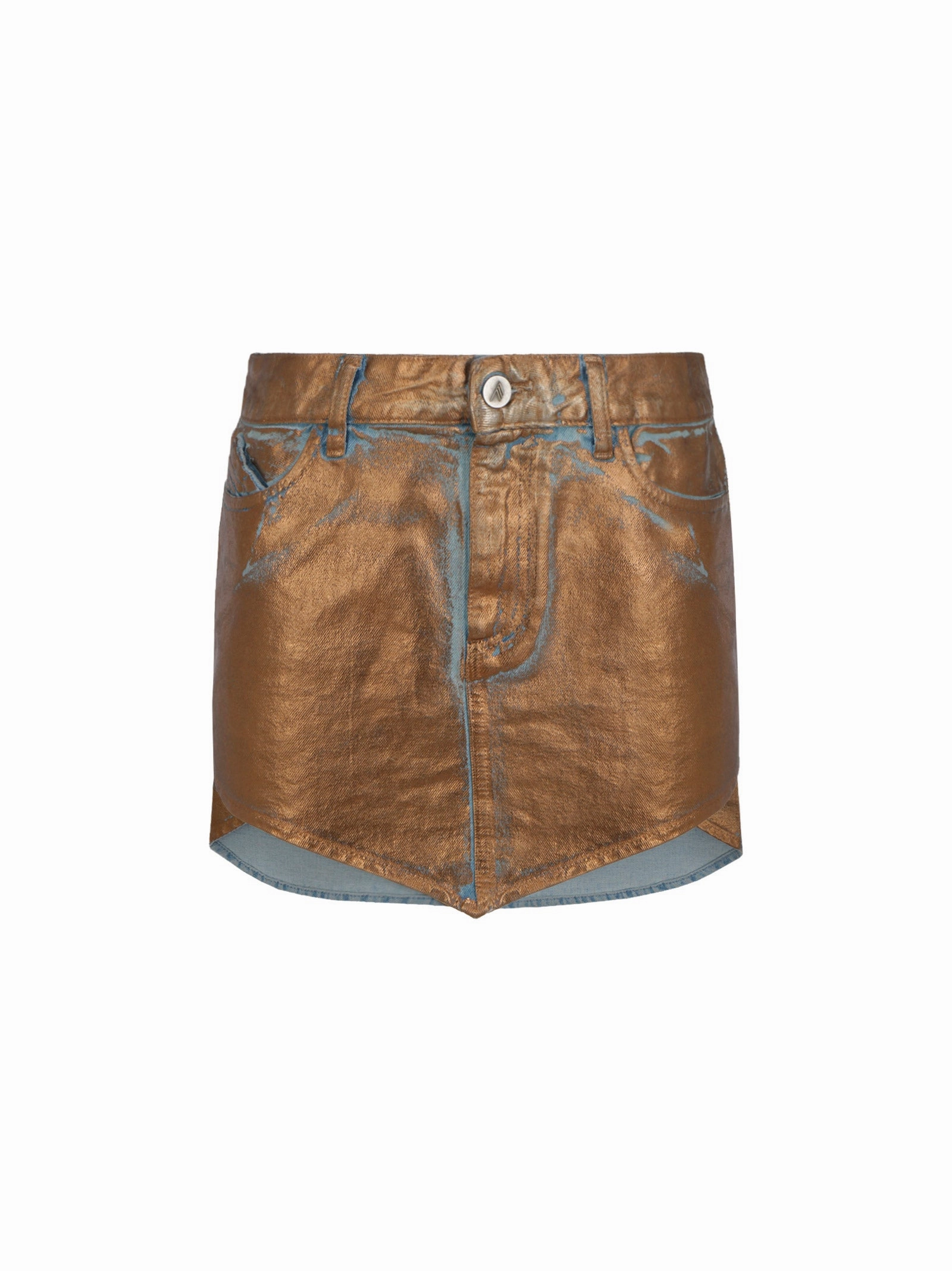 The Attico Dean Denim Mini Skirt