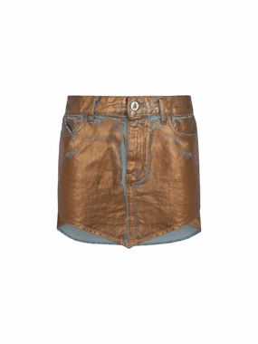 The Attico Dean Denim Mini Skirt
