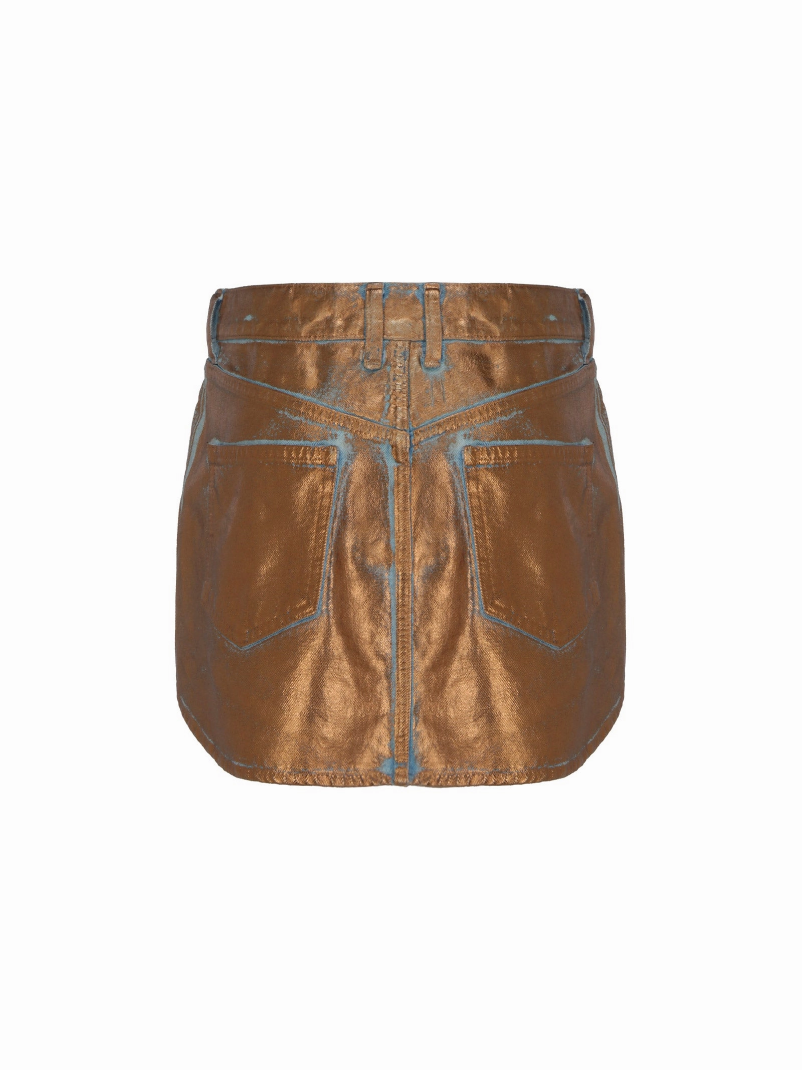 The Attico Dean Denim Mini Skirt