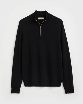 Trento Wool and Cashmere Unisex Half-Zip Pullover Sweater