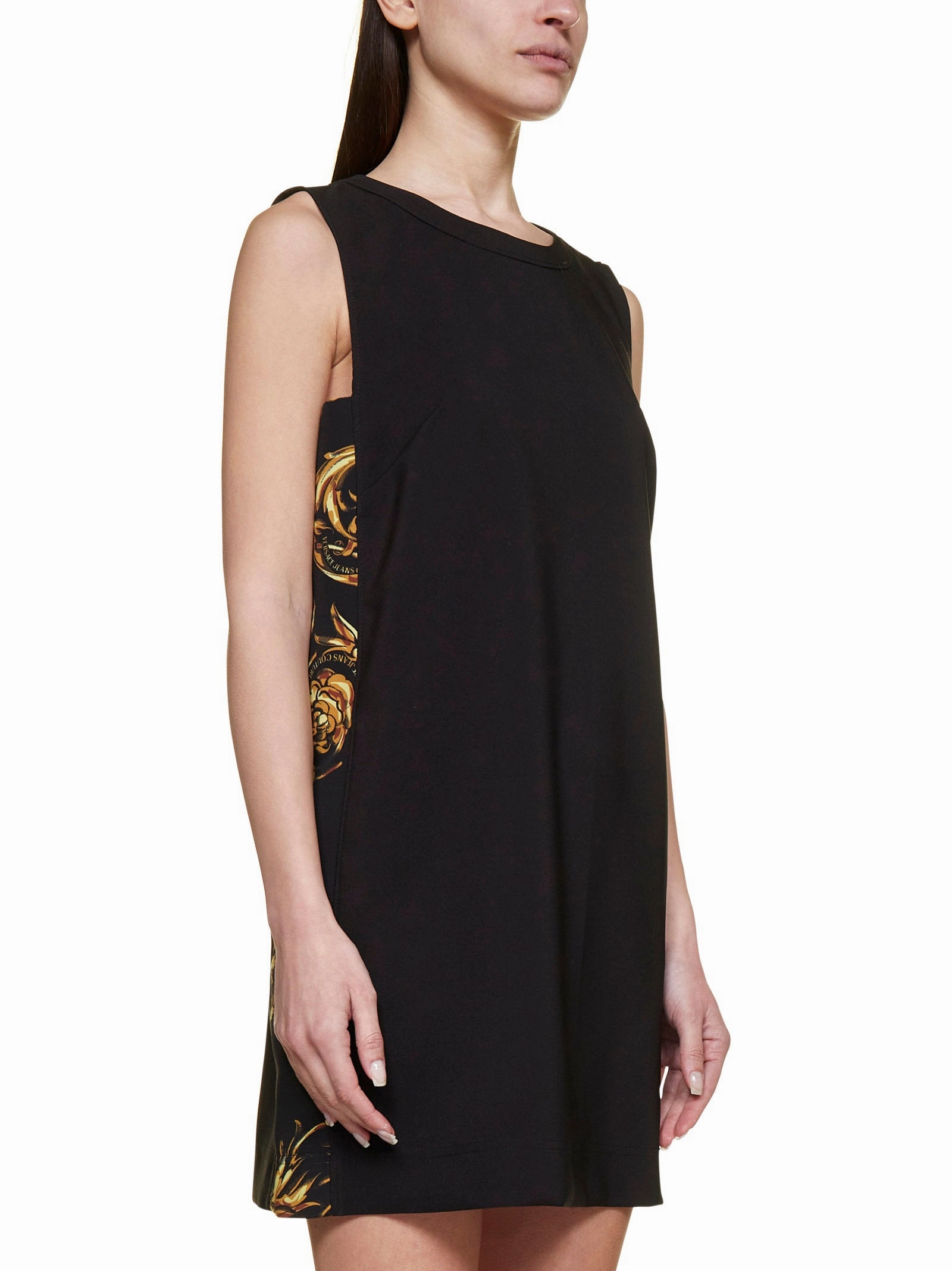 Versace Jeans Couture Baroque-Panelled Mini Dress