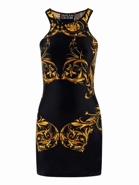 Versace Jeans Couture Baroque Print Sleeveless Mini Dress