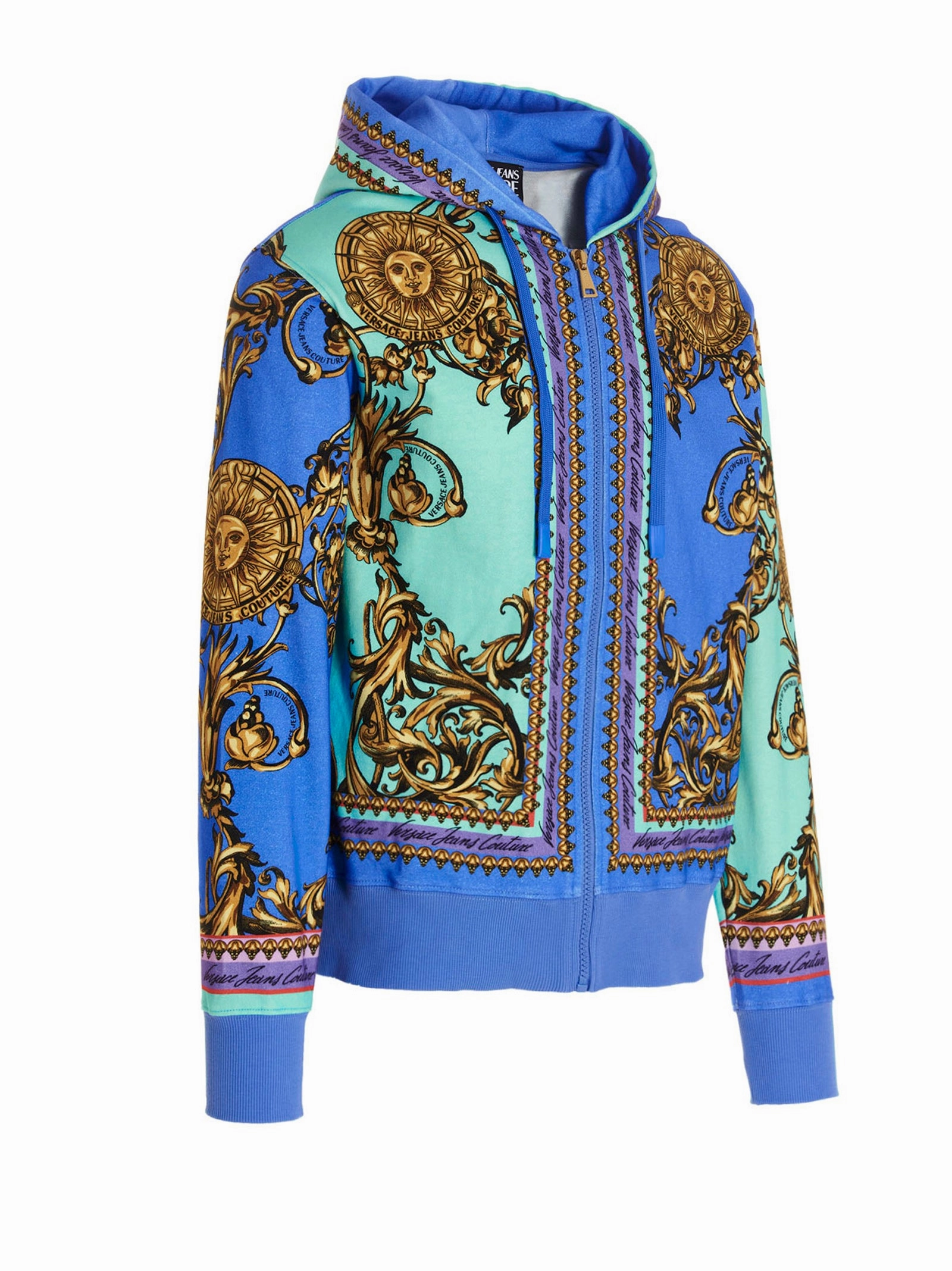 Versace Jeans Couture Baroque Printed Zipped Hoodie
