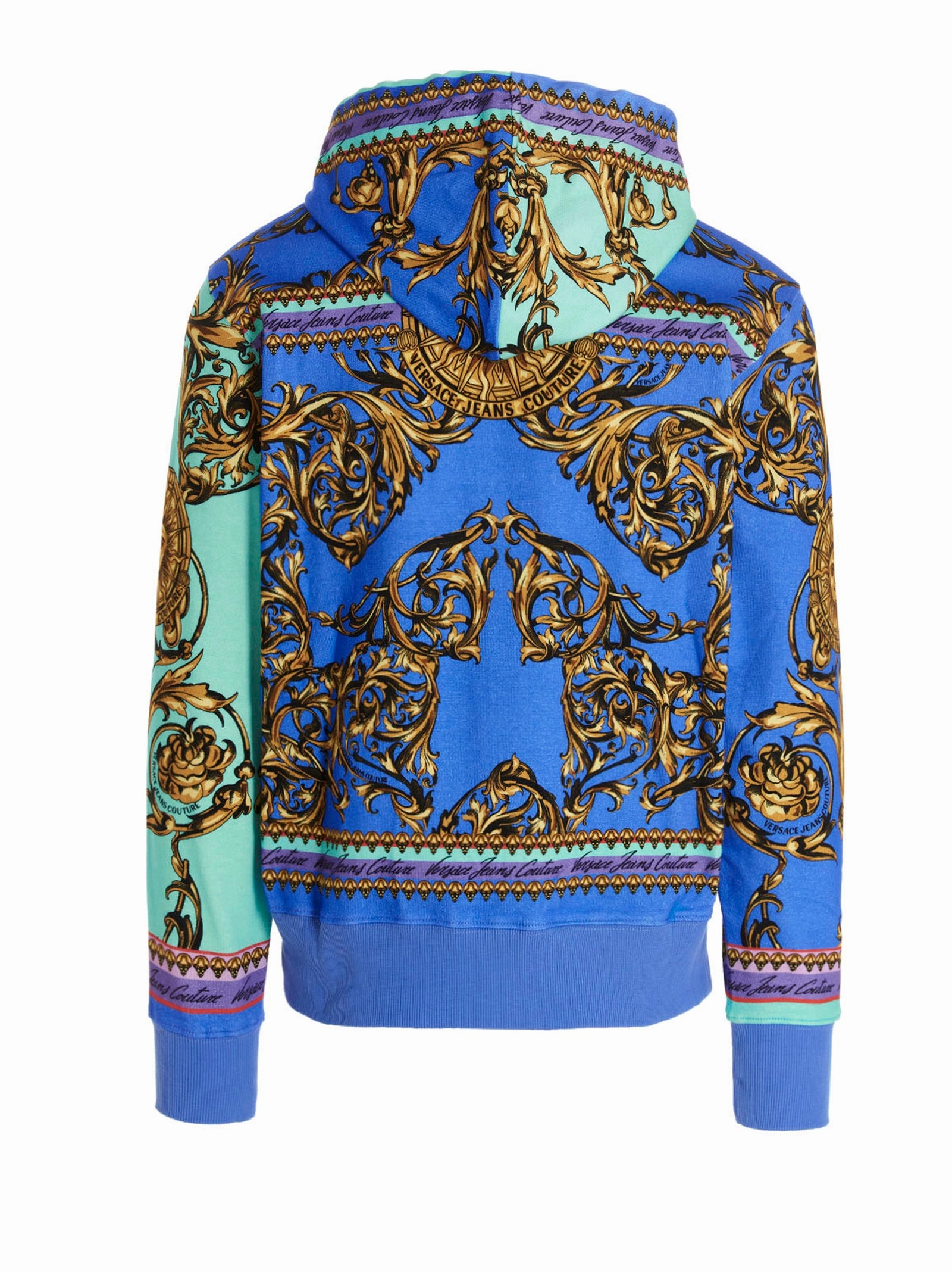 Versace Jeans Couture Baroque Printed Zipped Hoodie