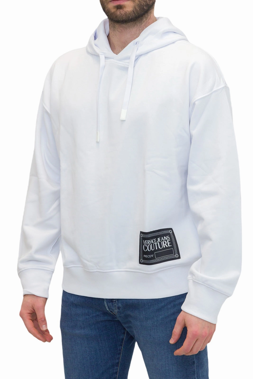 Versace Jeans Couture Logo Patch Drawstring Hoodie