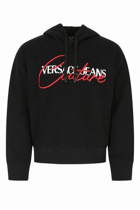 Versace Jeans Couture Logo Printed Drawstring Hoodie