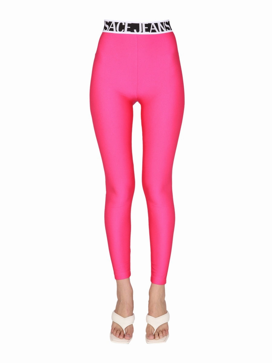 Versace Jeans Couture Logo Waistband Leggings