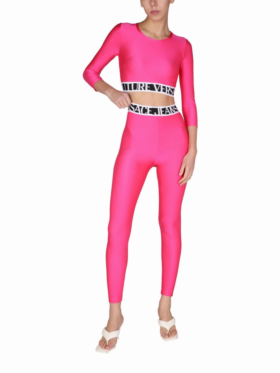 Versace Jeans Couture Logo Waistband Leggings