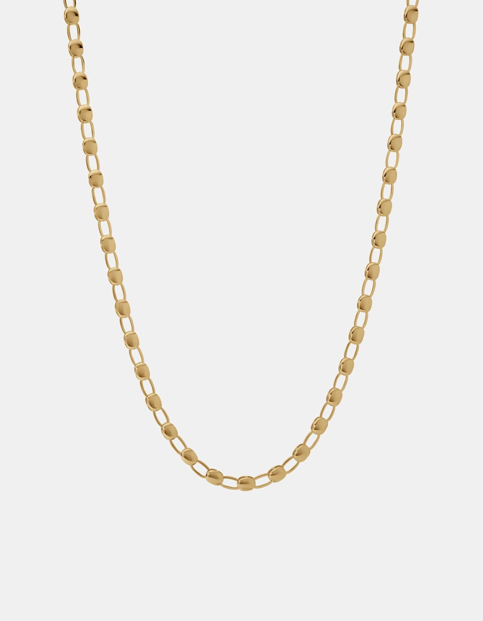 Ward Chain Necklace, Gold Vermeil