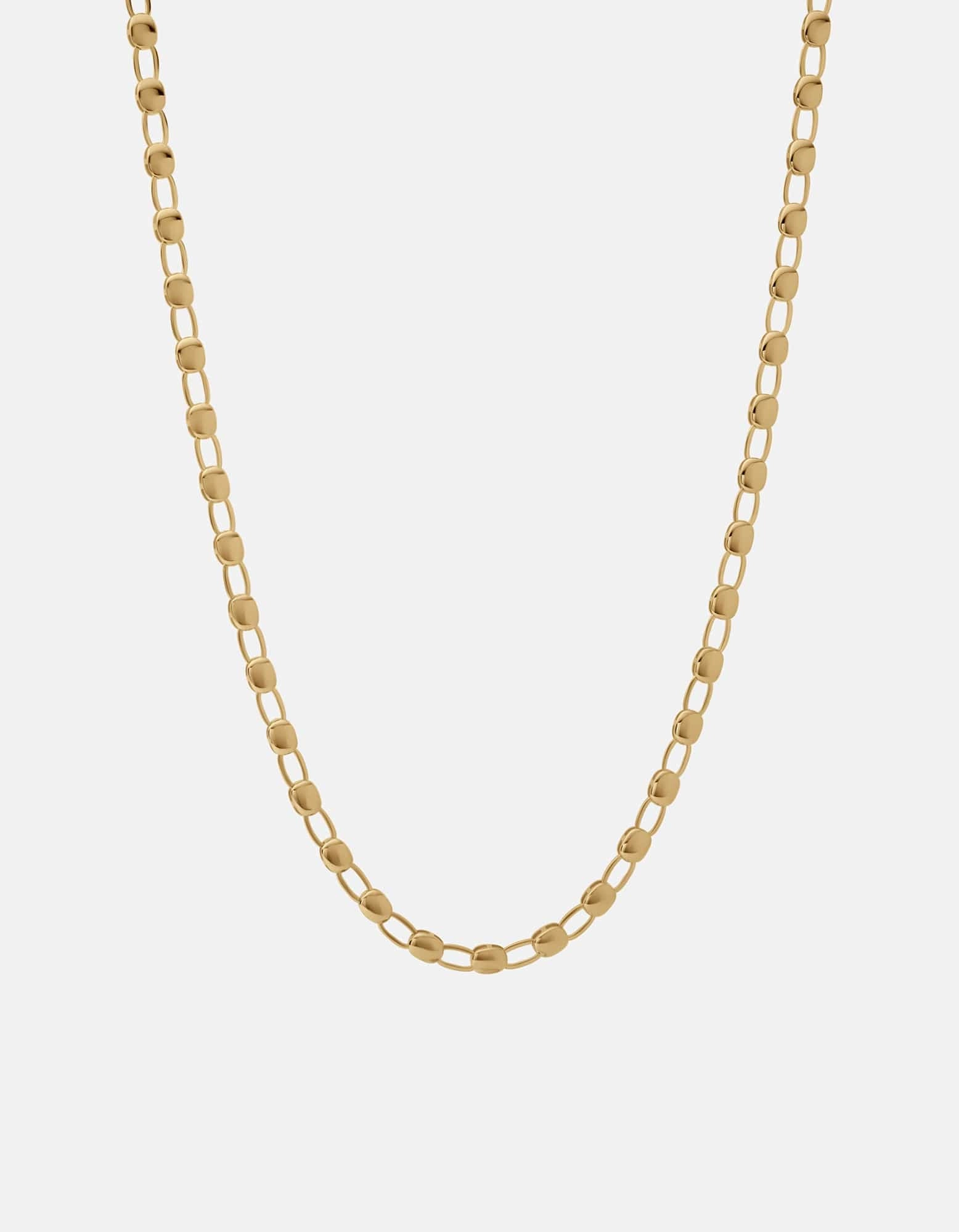 Ward Chain Necklace, Gold Vermeil