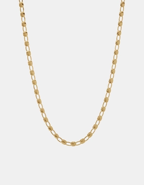 Ward Chain Necklace, Gold Vermeil