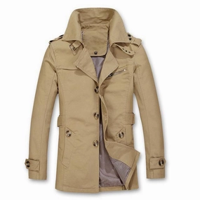 West Louis™ Autumn Trench Coat Fashion Design