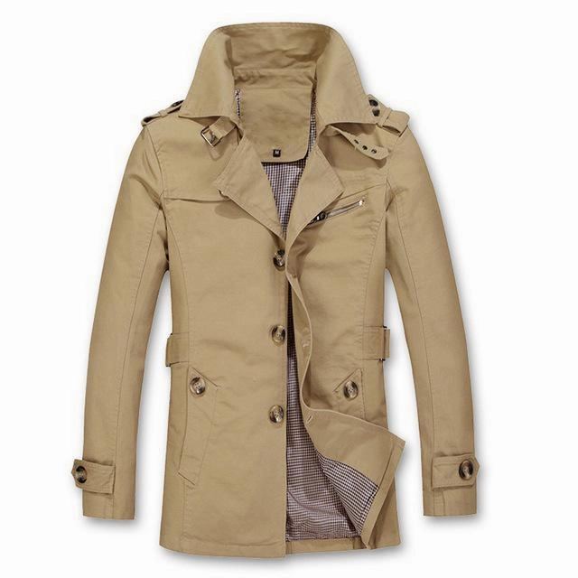 West Louis™ Autumn Trench Coat Fashion Design