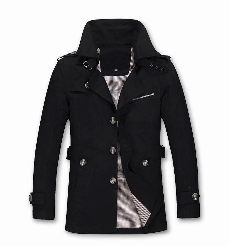 West Louis™ Autumn Trench Coat Fashion Design