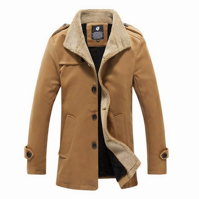 West Louis™ Lambswool Stand Collar Peacoat