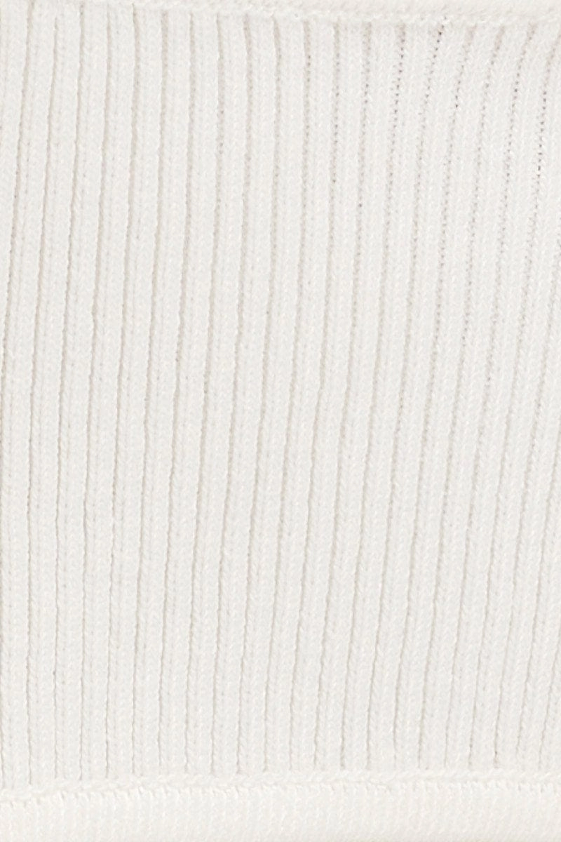 White Knit Wrap Cami