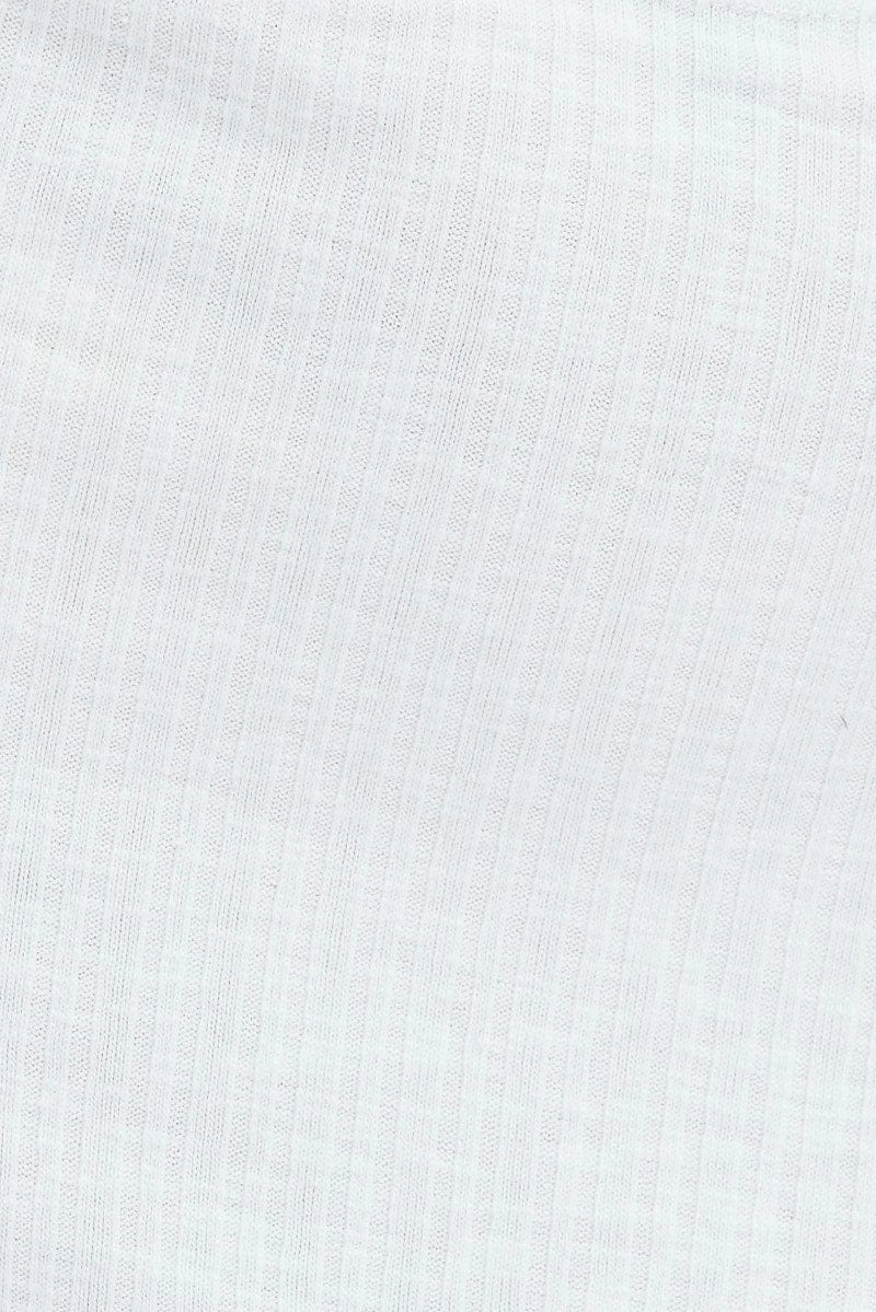 White Maxi Skirt Side Slit
