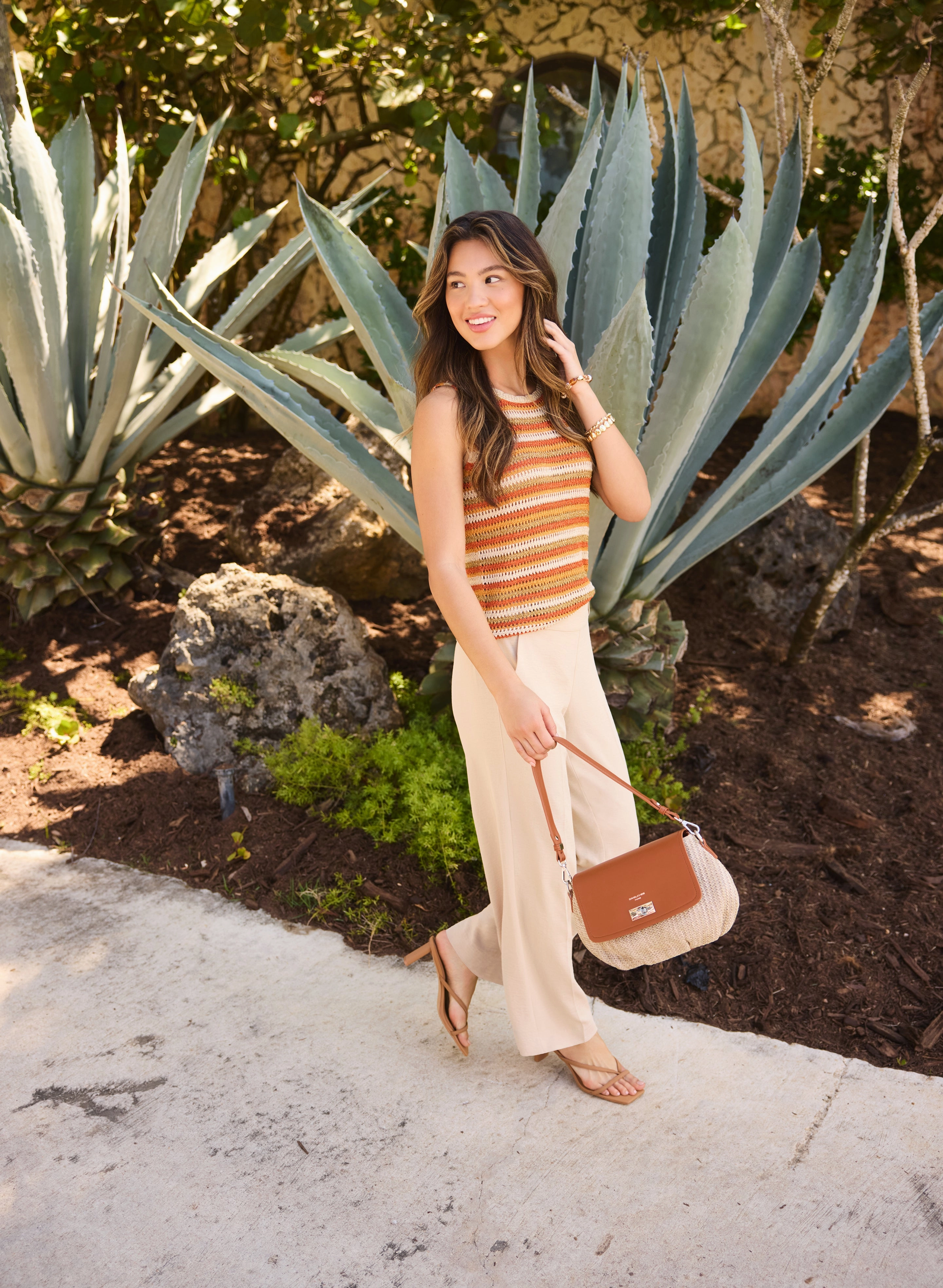 Wide-Leg Crepe Pants